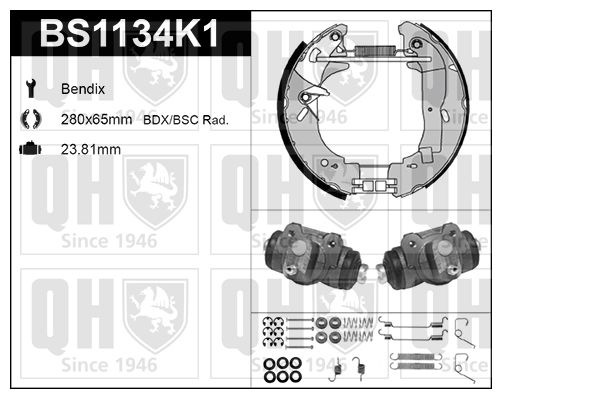 QUINTON HAZELL Комплект тормозных колодок BS1134K1